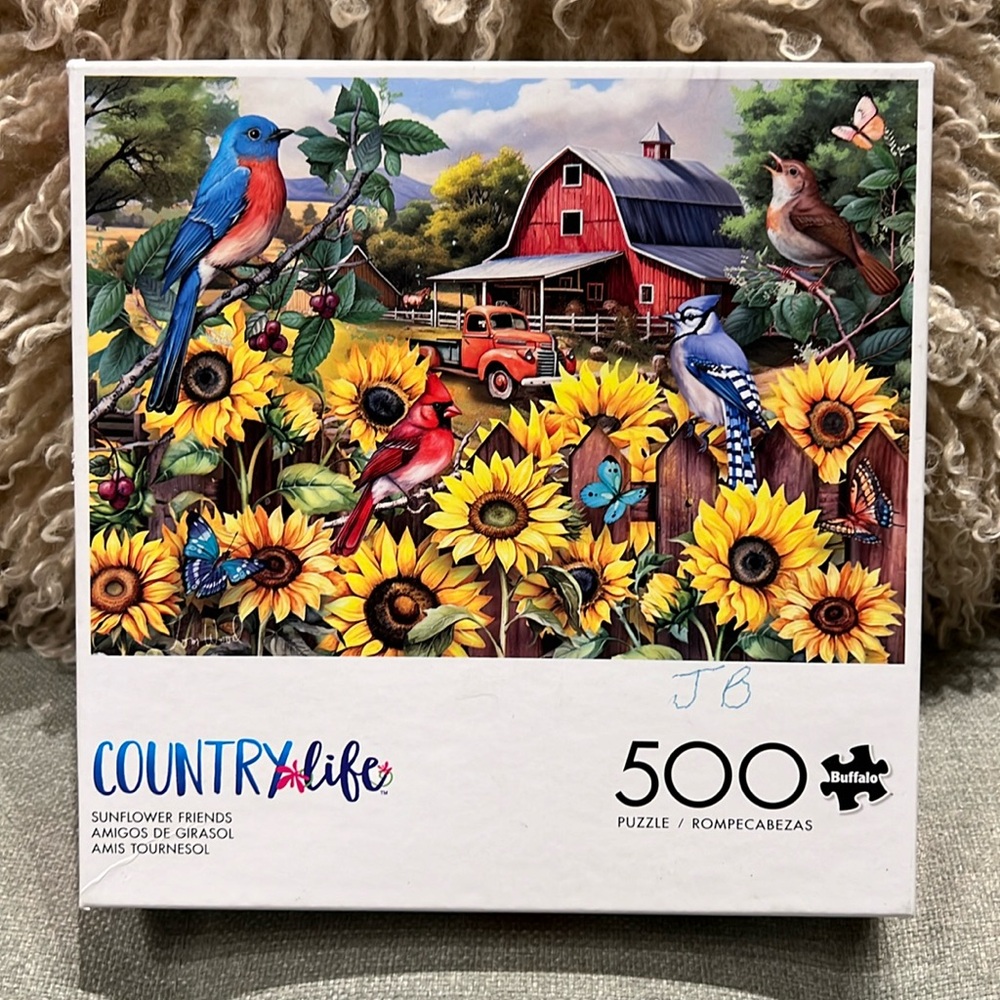 Buffalo Games Country Life Sunflower Friends 500 pc Jigsaw Puzzle SALE 🔴3/$25!